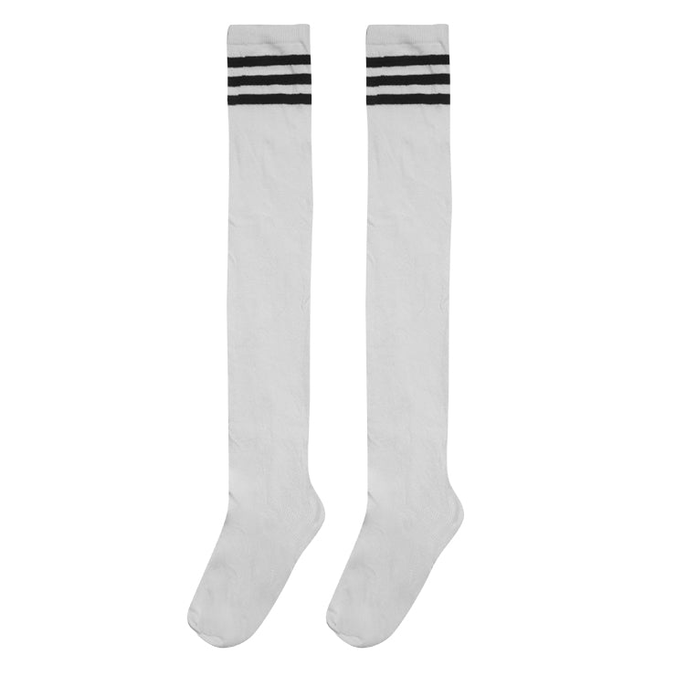 Killreal Women's Over Knee Thigh Socks Knee-High Leg Warmer White