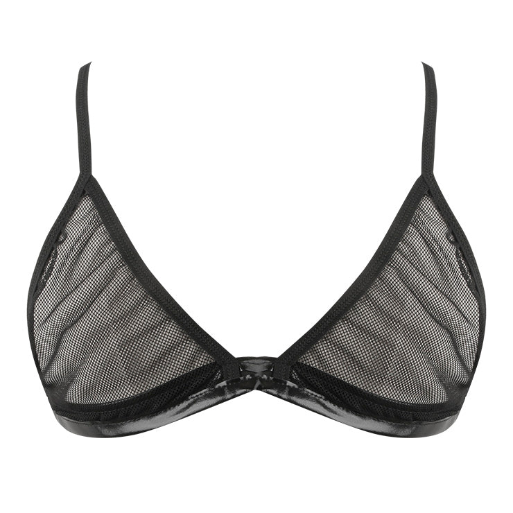 Killreal Women's Hot See Through Micro Thong Bikini Triangle Halter Bathing Swimsuits Top