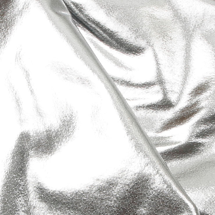 Killreal Long Leather Fingerless Gloves Women Faux Leather PU Opera Costume Arm Sleeves Silver
