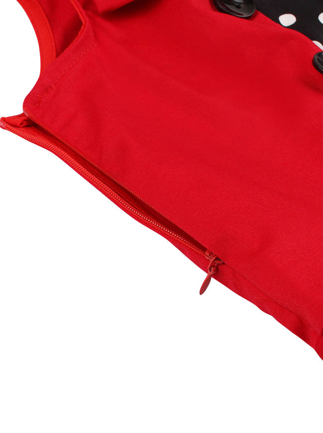 A Line Dress with Belt Christmas Pin Up Dress Classic Kentucky Derby Dresses Detail View