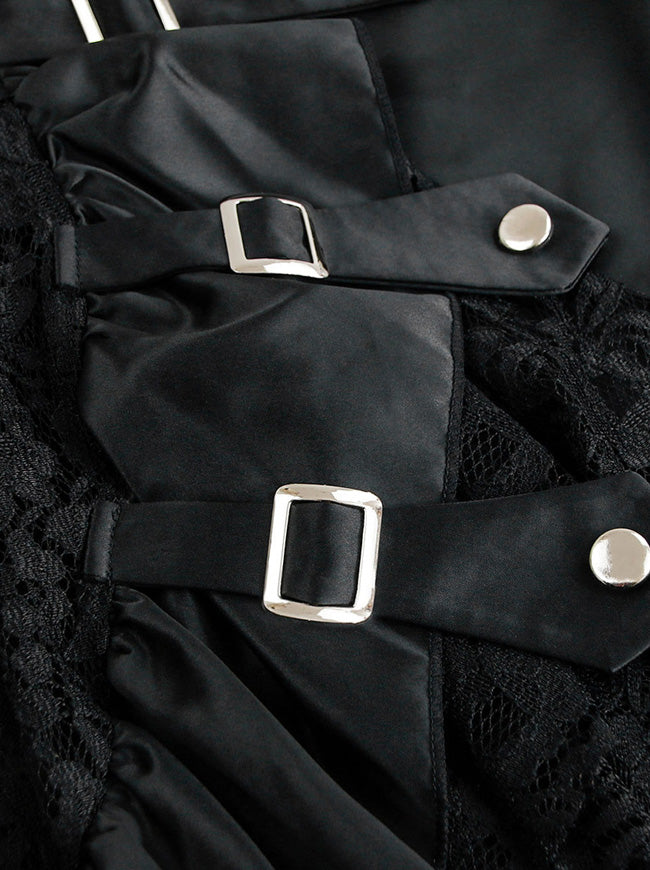 Steampunk Gothic Vintage Victorian High Low Skirt With Zipper