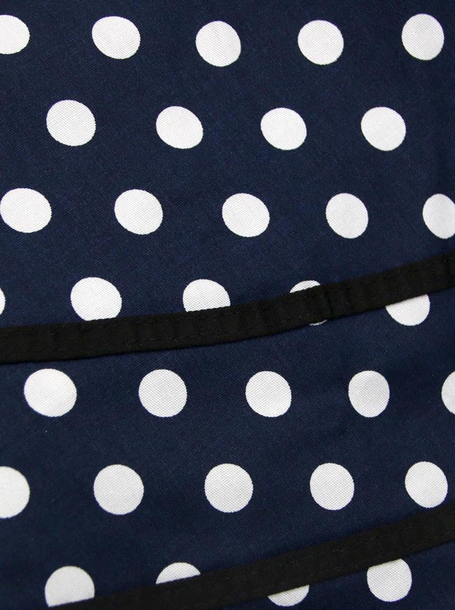 Sleeveless Vintage Cocktail Party Polka Dot Print Dress