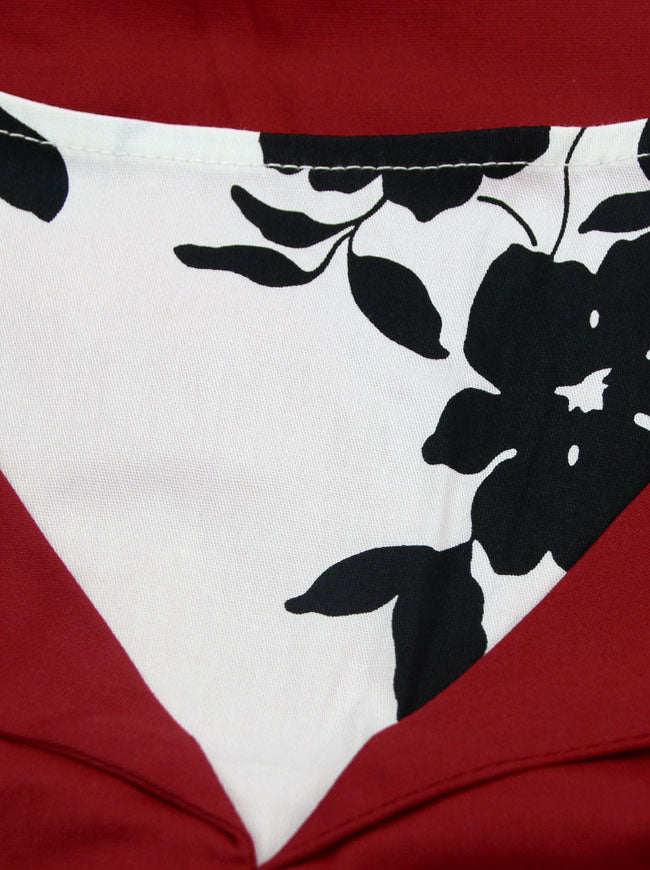 Vintage Floral Print Sleeveless Casual Rockabilly Cocktail Dress