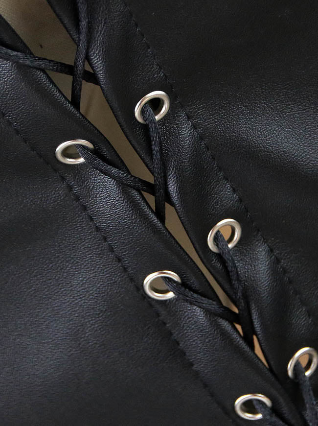 Punk Rock Faux Leather Bodycon Short Skirt