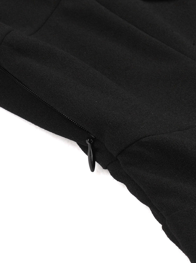 Vintage Little Black Fit And Flared Special Occasions Dress for Women Detail View