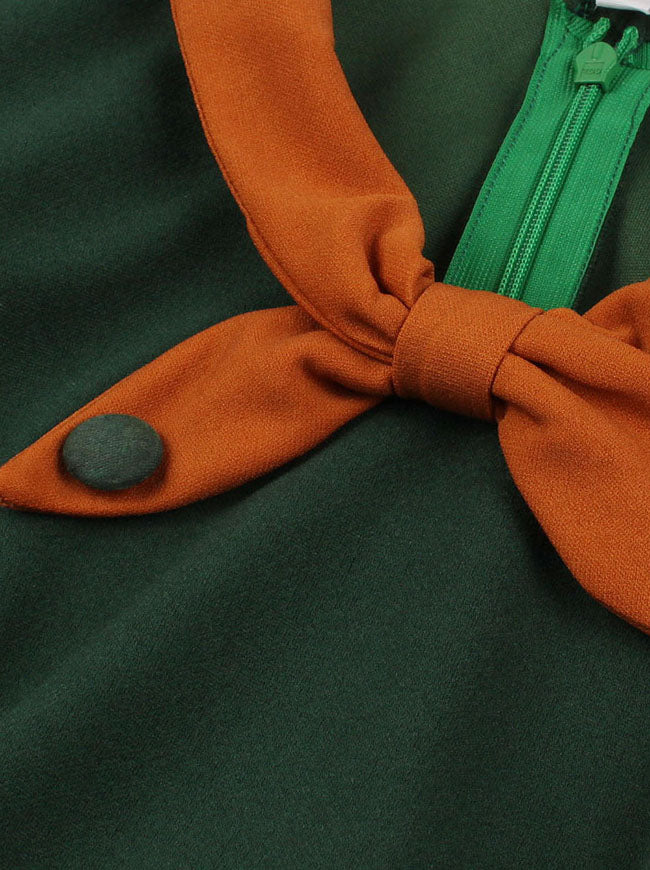 Retro Cocktail Women Juniors Vintage 1950s Rockabilly Pinup Dress Detail View