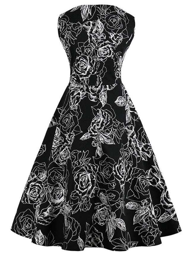 Casual 1950's Vintage Polka Dot Holiday Cocktail Party Dress