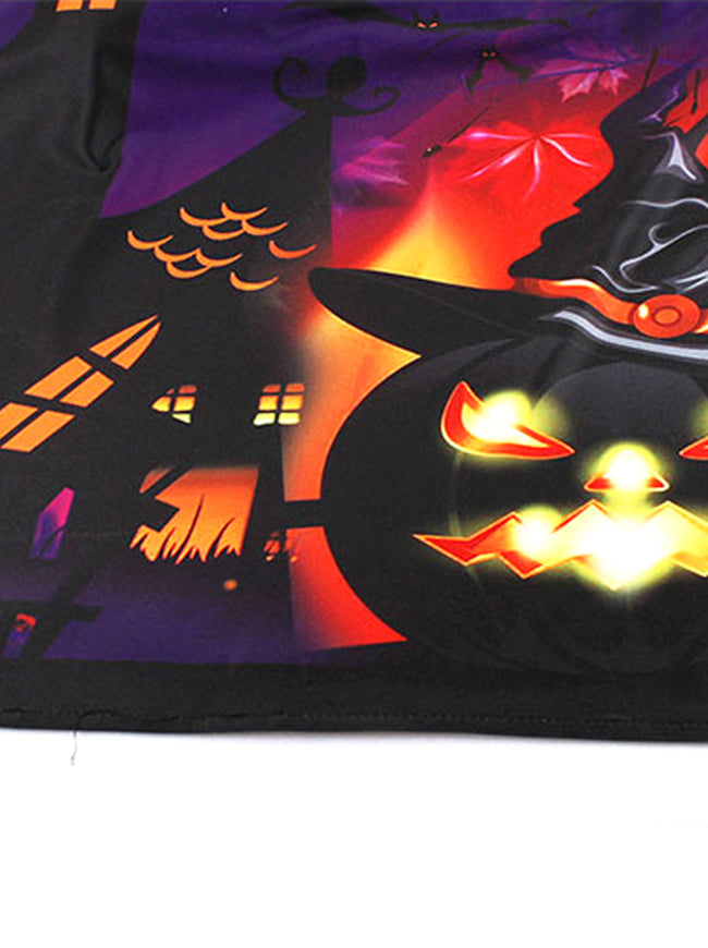 V Neck 3D Themed Pattern Vintage Cocktail Halloween Party Dress