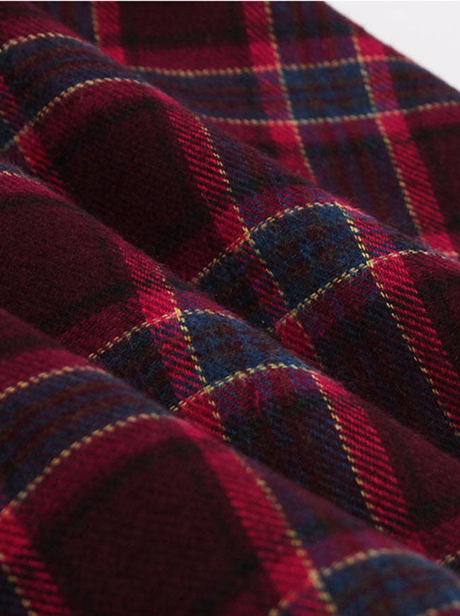 Valentines Day Gifts Romantic Style Plaid A-Line Sexy Sweetheart Date Night Midi Dress Detail View