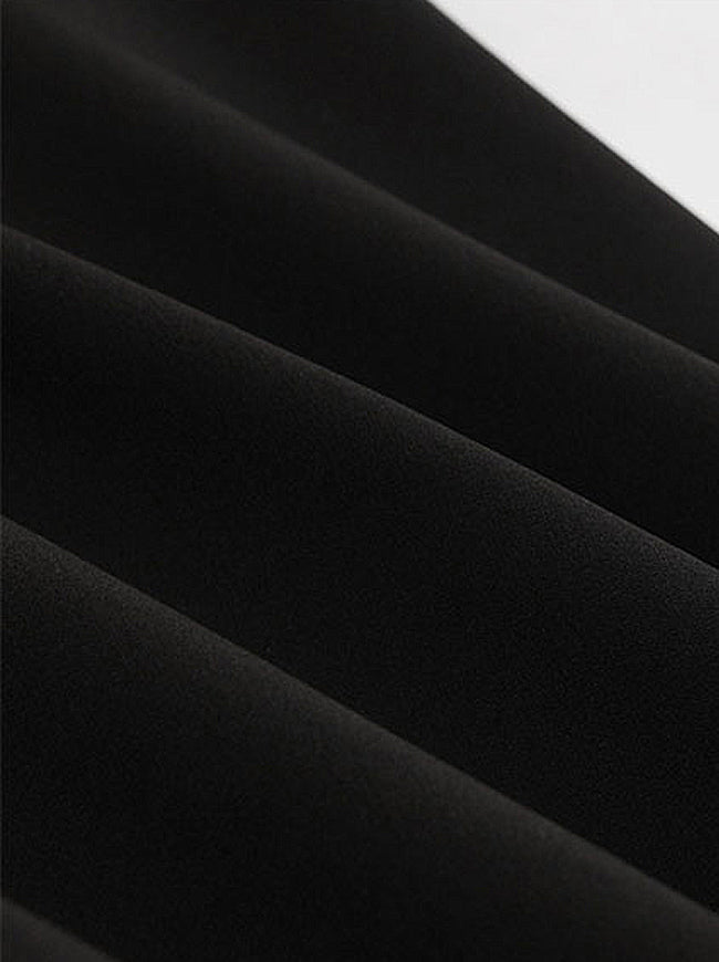 Black Sexy Rockabilly High Waist Formal Bridesmaid Casual Cocktail Dress for Women Detail View