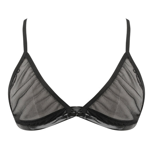 Killreal Women's Hot See Through Micro Thong Bikini Triangle Halter Bathing Swimsuits Top