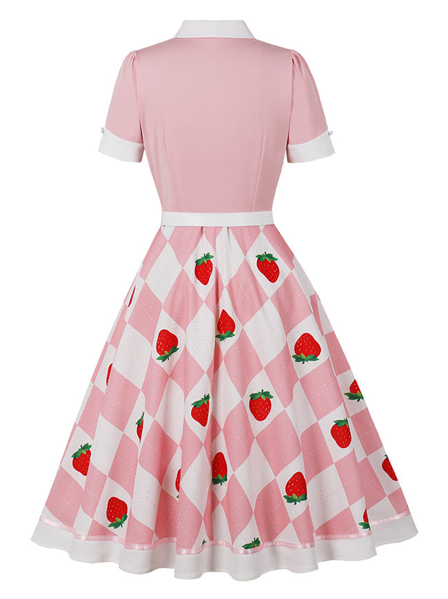 Vintage Mid Length Garden Party Dresses for Women Detail View