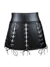 Punk Rock Faux Leather Bodycon Short Skirt