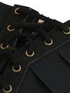 Vintage Style Lace-Up Custom Elegant Black Elastic Cinch Velvet Tie Formal Belt For Women Detail View