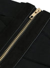 Gothic Crossed Straps Vintage High Waist Black Cinch Casual Clip Velvet Tie Belt For Women Detail View