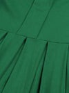 Vintage Swing Solid Color Elegant Full Circle Flared Skirt Dresses with Pleated Detail View