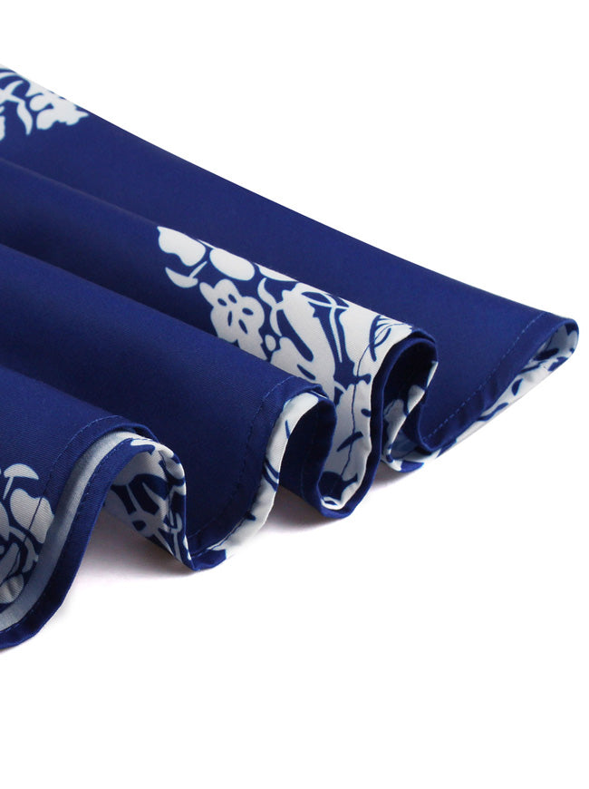 1940S 1950S Style Floral Printed A-Line Swing Dresses for Women Juniors Detail View