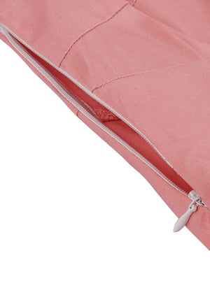 Cross V-Neck Rockabilly Prom Wear to Work Fit and Flare Midi Dress Detail View