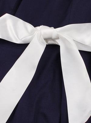 Elegant Sleeveless Collar Junior Homecoming Summer Spring Dress with Belt Detail View