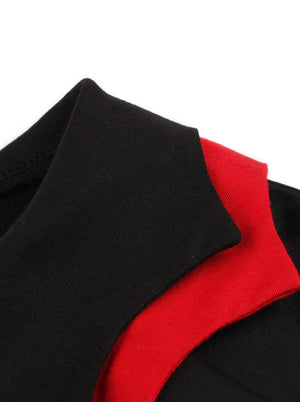 Elegant Casual Fit and Flared Black Red Vintage Christmas Dresses for Women Juniors Detail View