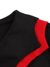 Elegant Casual Fit and Flared Black Red Vintage Christmas Dresses for Women Juniors Detail View