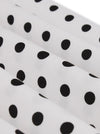 Flared Knee Length Dress Formal Stretchy Dress A Line Halter Dress Polka Dot Dress Detail View