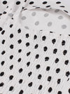 Spring Summer Beach Dress Audrey Hepburn Style Dress Plus Size White Polka Dots Dress Detail View