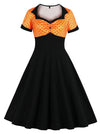 Vintage Style 1950's Retro Polka Dot Swing Cocktail Tea Dress