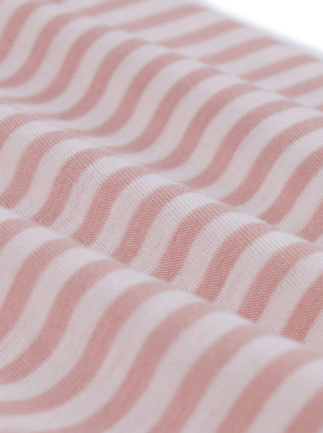 Pink White Striped Wedding Party Office Wear to Work 1940s 1950s Style Dress Detail View