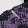 Vintage Casual Zipper Closure Purple Floral Swing Party Dresses Detail View-1
