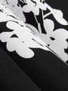 Daily Casual Wear Tea Length Sleeveless Patchwork White Floral Print Tea Party Dress for Women Detail View