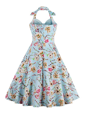 Sexy Casual Summer Floral Print Cocktail Swing Dance Dress