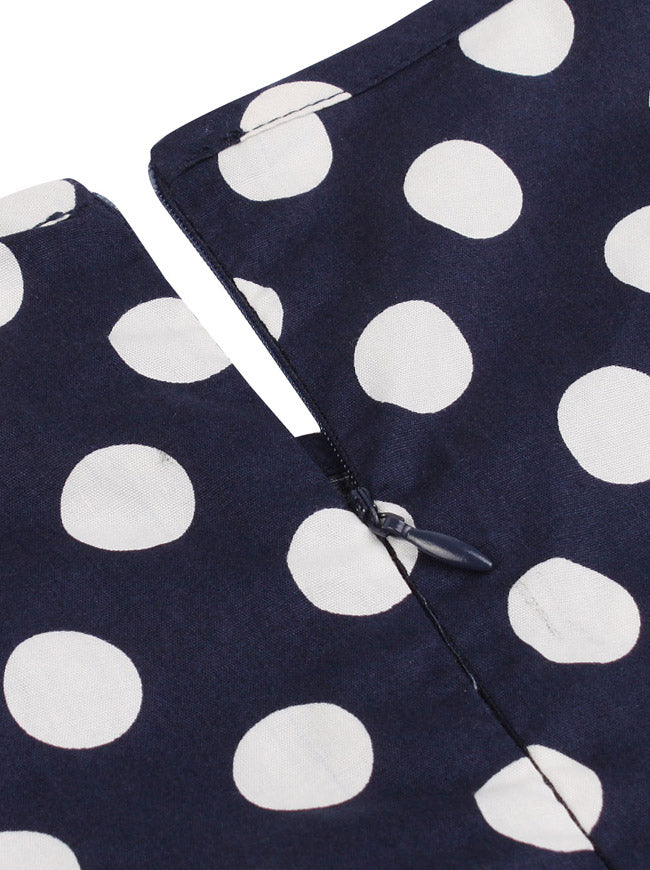 Tea Length Full Circle Flared Classic Audrey Hepburn Swing Retro Dress Detail View