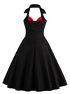 Sweetheart Halter Top Vintage Cocktail Christmas Party Dress
