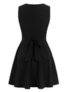 Fashion V-Neck Sleeveless A-Line Swing Cocktail Party Dress