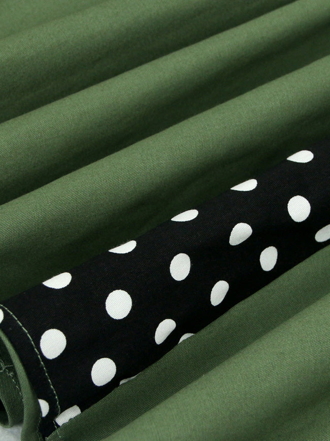 Vintage Style Rockabilly Polka Dot Print Casual Cocktail Dress