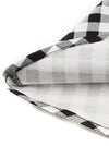 Classic Style Tartan Plaid Tea Length Dress Black and White for Women Detail View