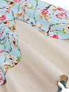 Vintage Sweetheart Spring Summer Floral Print Bridesmaid Dress with Halter