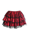 Red Steampunk Floral Lace Tutu Skirt Layered Dancing Petticoat Main View