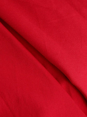Red Classic Cap Sleeve Full Circle Flared Skirt Slim Fitting Valentines Rockabilly Midi Dress Detail View