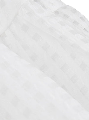 Retro Rockabilly Plain Going Out Cheap Summer White Swing Pinup Dress for Women Detail View