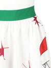 White Green Christmas Tree Full Circle Flare Rockabilly Casual Mini Skirt for Women Detail View