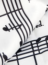 Music Note Pattern Round Neck Evening Cocktail Knee Length Dress Girls Kids Detail View