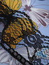Retro Vintage Rockabilly Butterflies Print Lace Swing Halter Dress