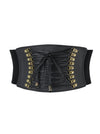 Steampunk Wide Cincher Belt Lace-up Leather Corset Belt Main View