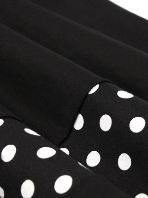 Sleeveless Summer Plain Puffy Polka Dots Pattern A-Line Prom Homecoming Dress Detail View