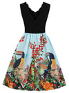 Elegant Vintage Casual V-Neck Sleeveless A-line Swing Dress