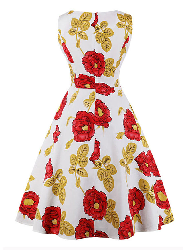 Casual 1950's Vintage Polka Dot Holiday Cocktail Party Dress