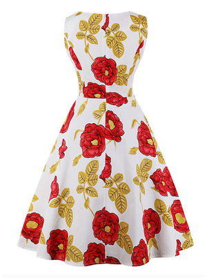 Casual 1950's Vintage Polka Dot Holiday Cocktail Party Dress