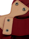 Red Buckle Punk Leather Underbust Corset Steampunk Victorian Gothic Clothing For Women Pu Leather Belt Detail View